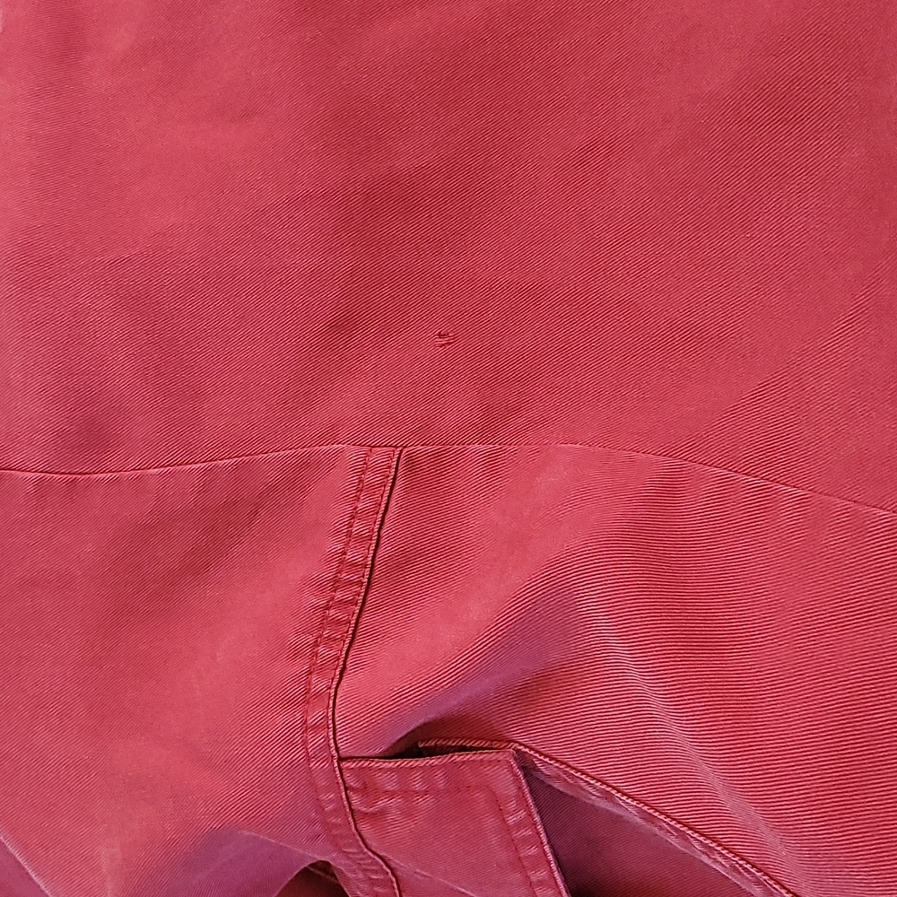 French Laundry Tencel Red Button Down Flap Button Close Shirt Jacket Size Large. - Picture 7 of 7